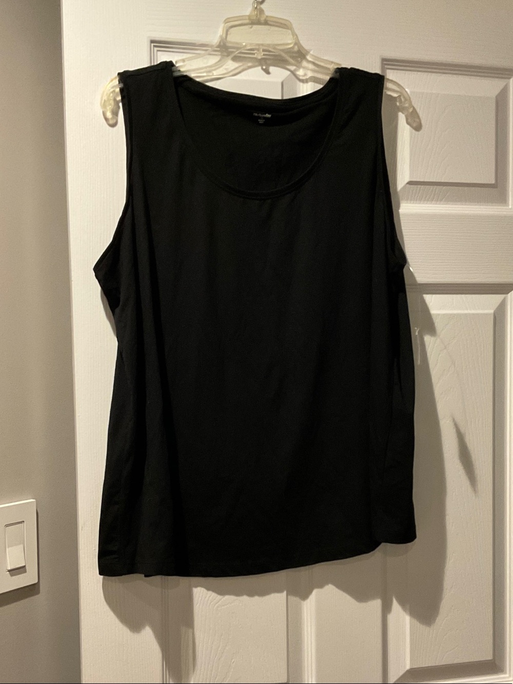 Sunday Black Scoop Neck Tank